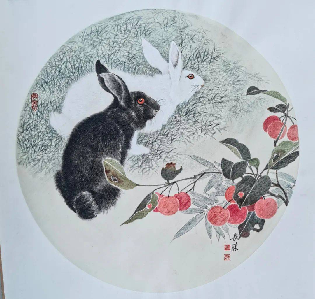 唐图微展|卯兔献瑞——唐山市画家兔主题绘画作品展(上)_玉兔_祝福