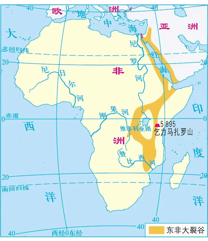 东非大裂谷的地理位置图片