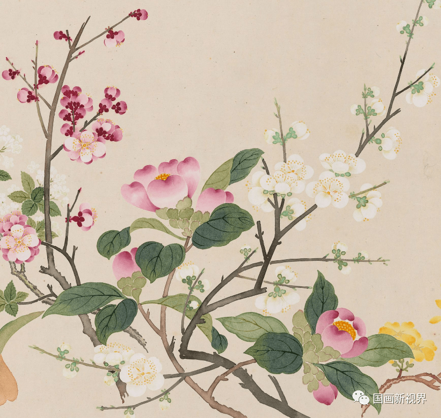 这画看了真愉快!_钱维城_花卉_局部