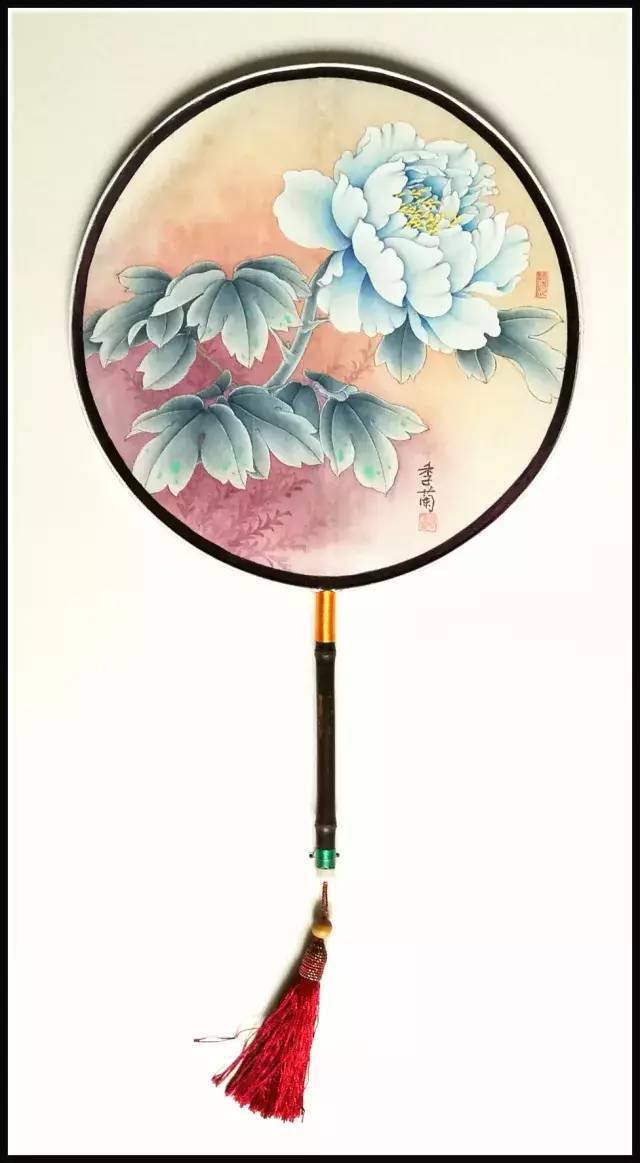 工笔花鸟百扇选页欣赏(太美了)_梁季兰_团扇_艺术
