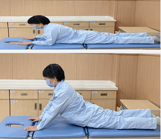 站立腰部伸展运动值得强调的是,对于腰背痛人群来说,腹肌的锻炼也很