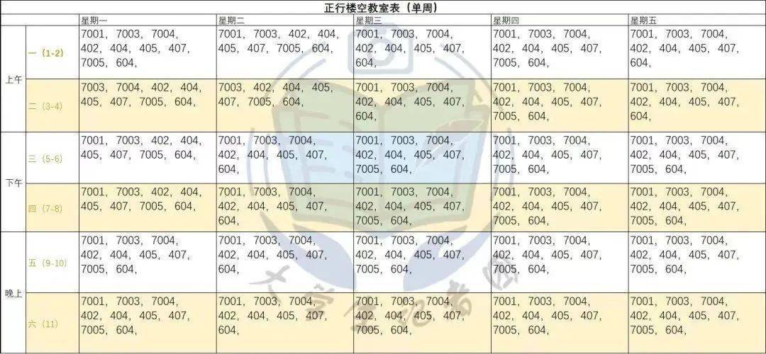 阜阳师范大学空教室表图片