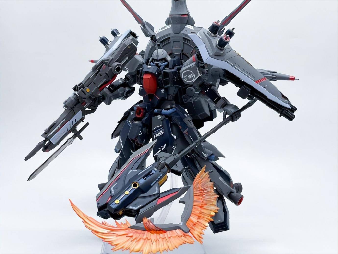 搭载神意高达背包,天帝幽灵扎古3模型_细节_改造_方法