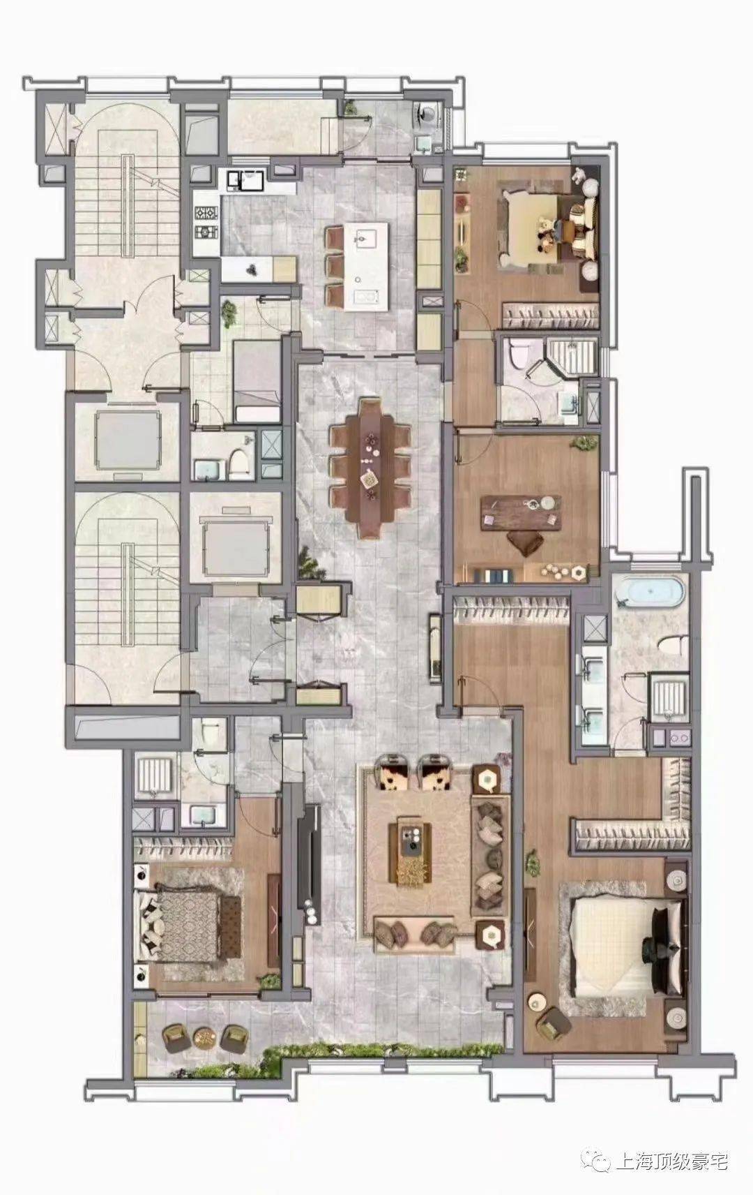 专案委托:【融创外滩壹号】约289平4房2厅4卫 带保姆间丨笋盘急降价