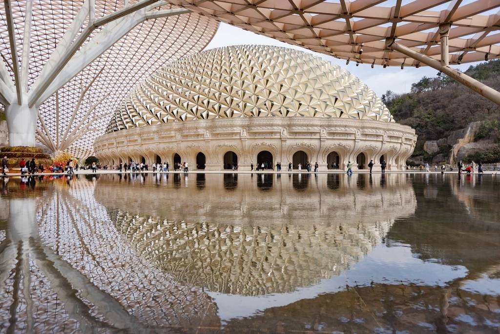 航拍南京牛首山春日好风光