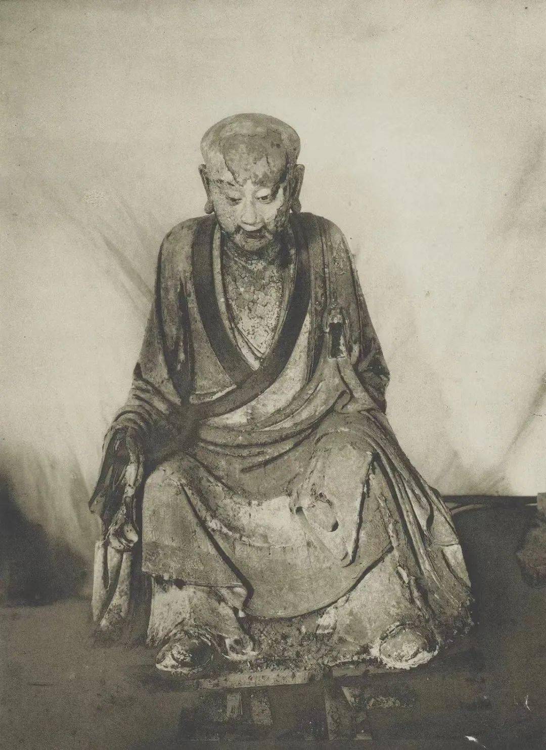 旧影:甪直保圣寺罗汉_大雄宝殿_民国_塑像