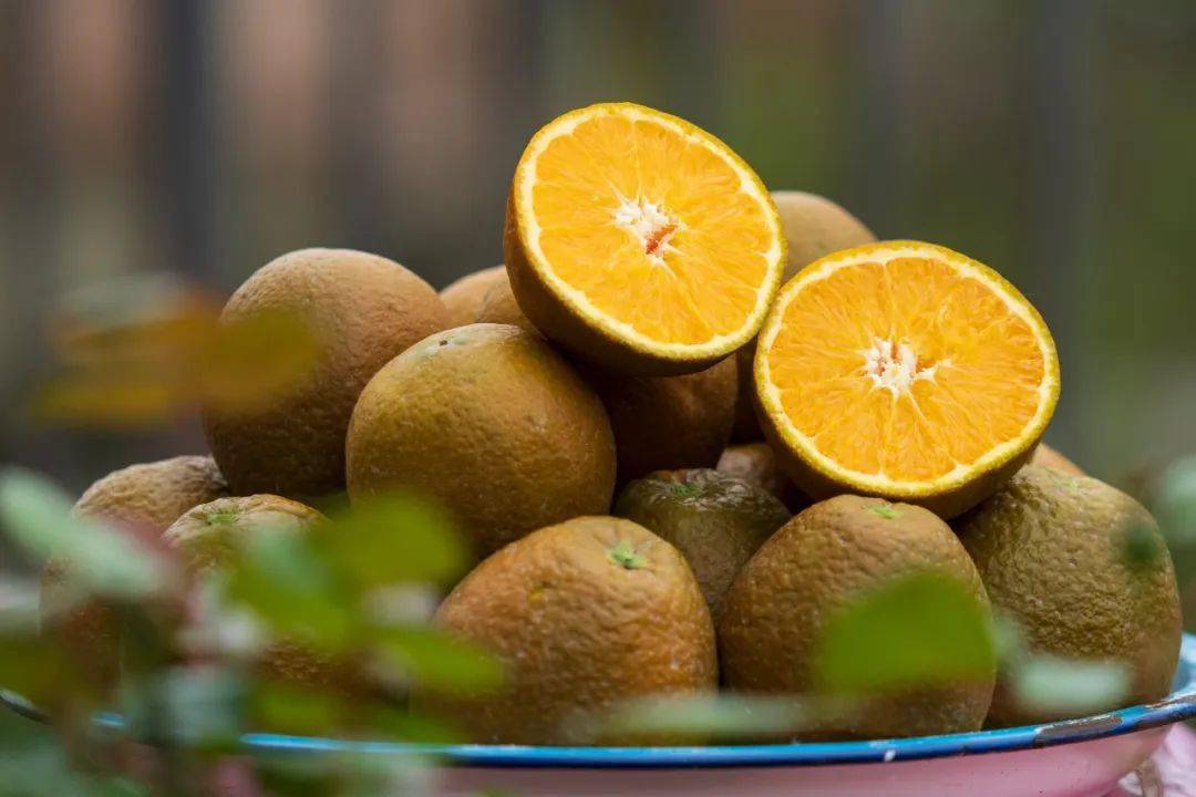 秭归发布果园里,新鲜采摘的宗橙表皮泛棕,透着光泽,村民们称其"黑美人