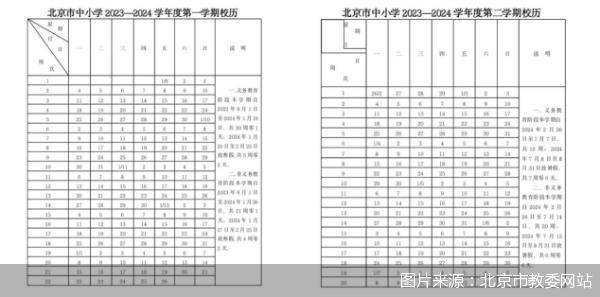 北京市中小學2023-2024學年度校歷發佈_學期_義務教育_實際