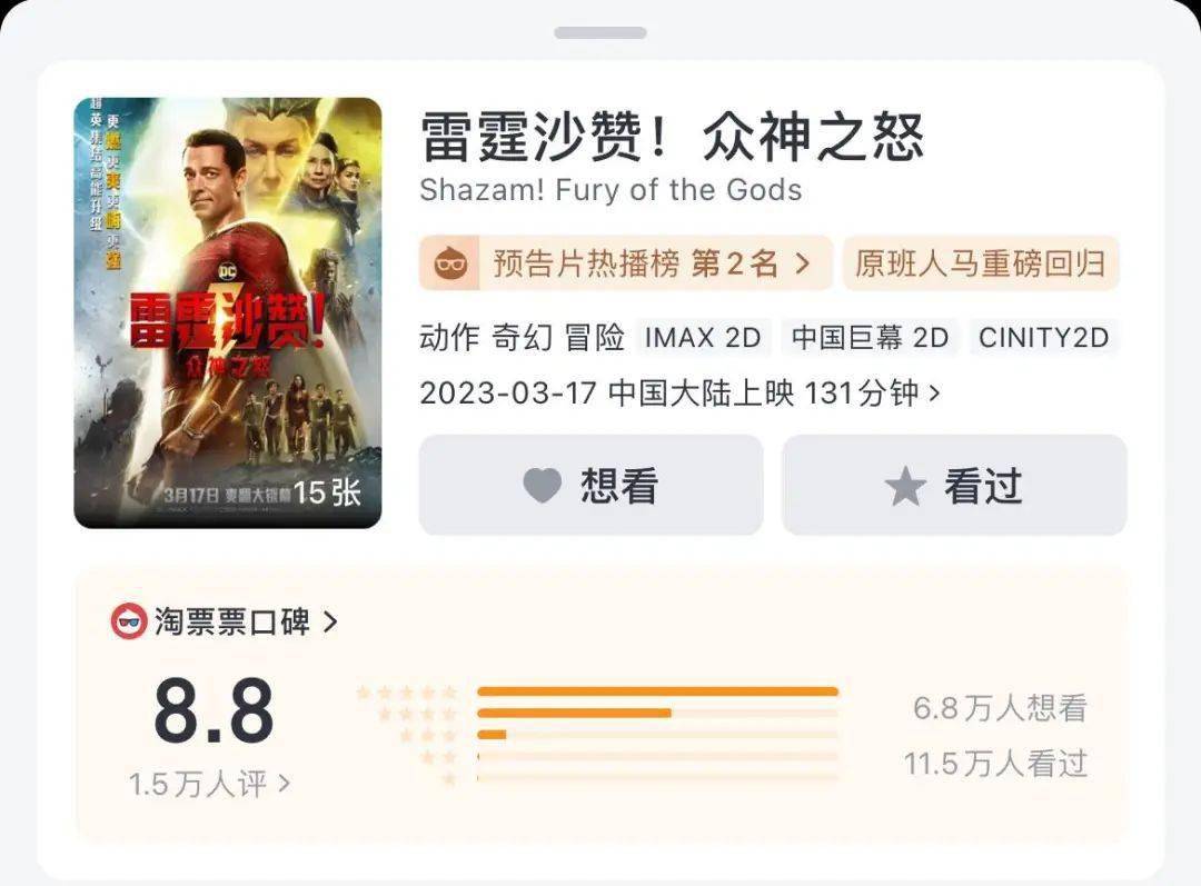 雷霆沙赞,这回真傻了._票房_问题_影片