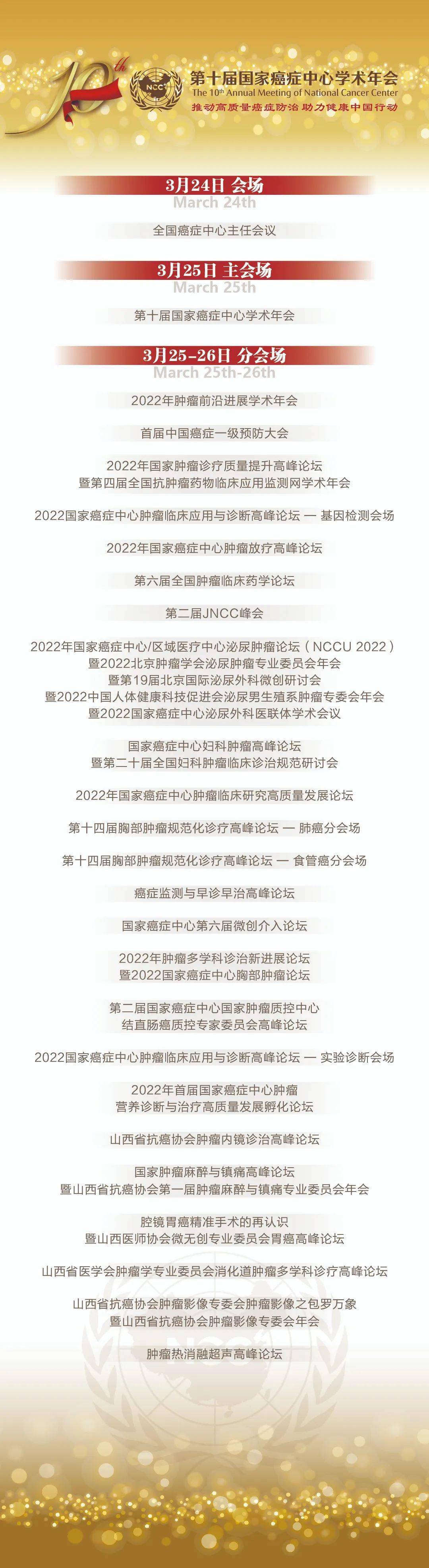 【鞭策高量量癌症防治 助力安康中国动作】第十届国度癌症中心学术年会即将开幕