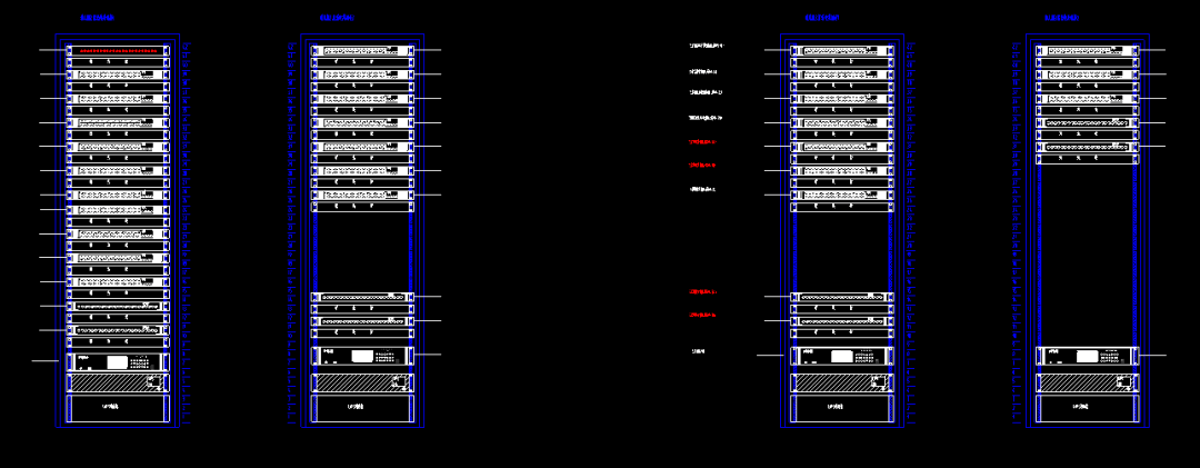 弱电机柜cad图块素材,含系统设备编号原则