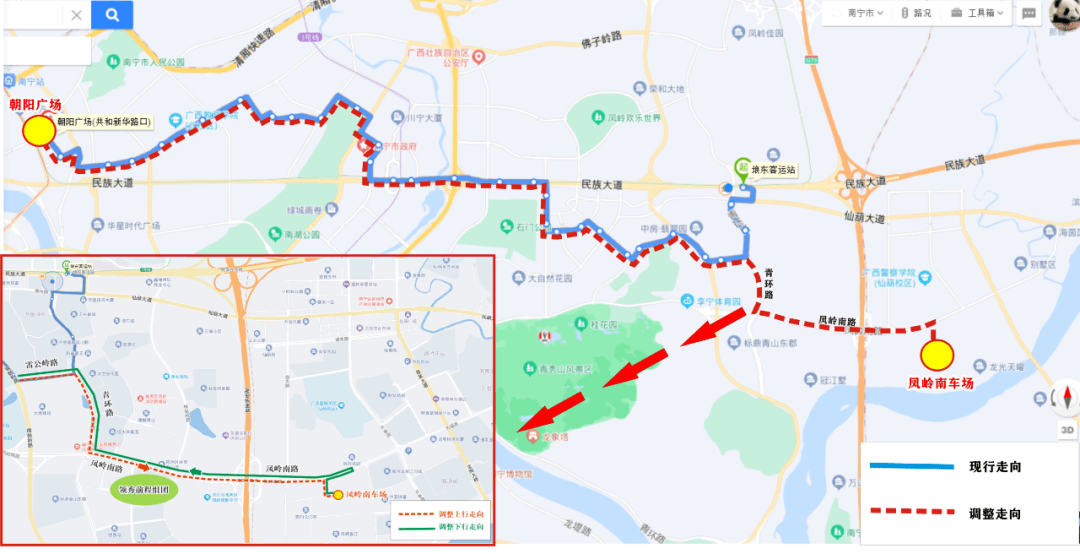 南宁106路公交车路线图图片