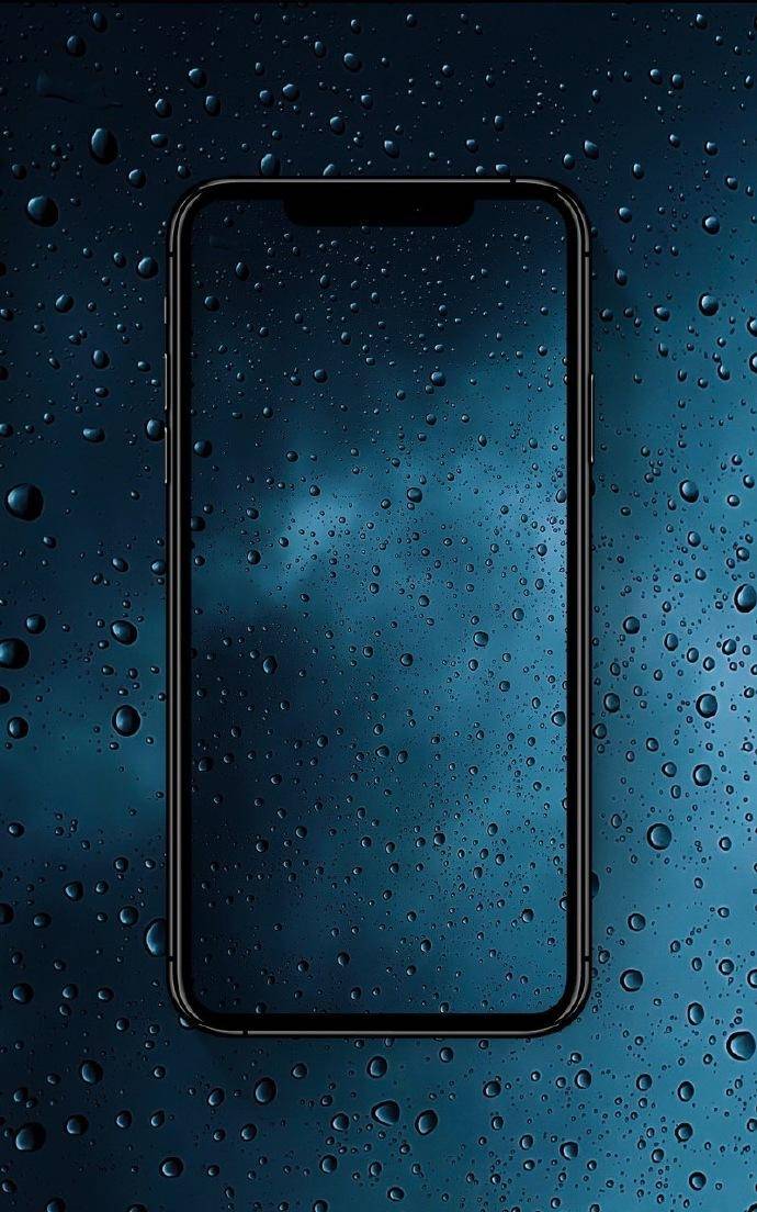 壁纸水滴绿色 壁纸水滴屏 融为一体_水印_尺寸