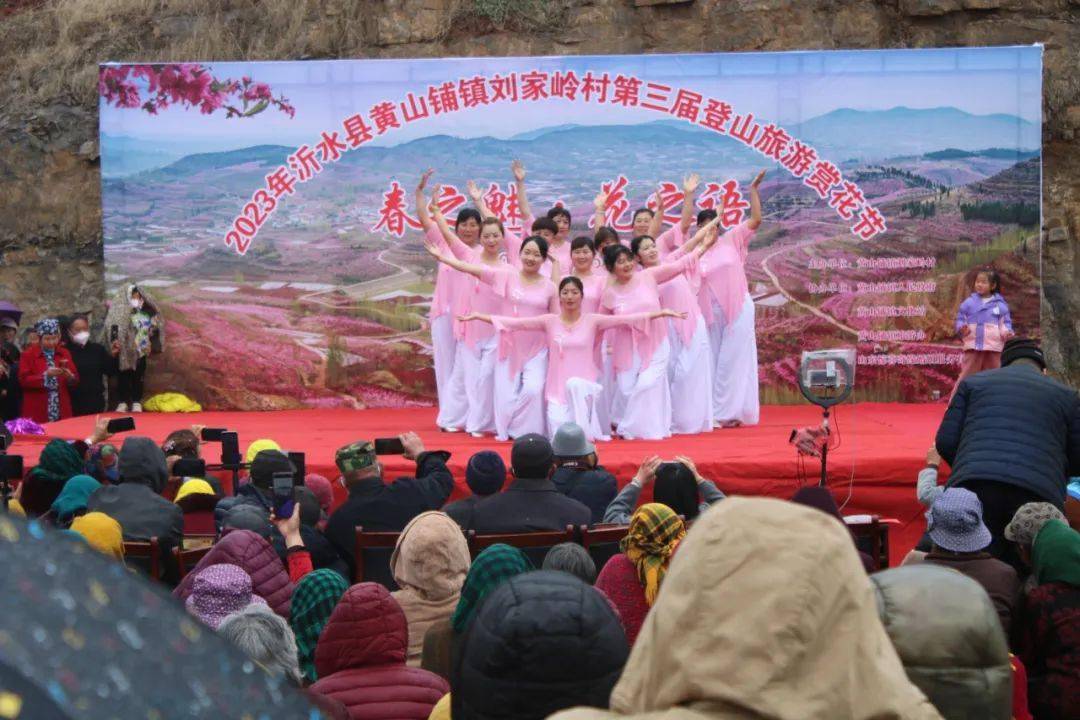 一场春雨润桃花,黄山铺镇刘家岭第三届登山旅游赏花节隆重开幕_沂水