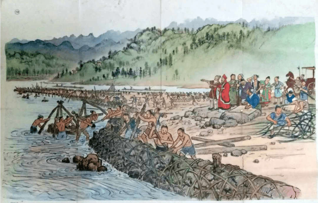 【艺术】名家手绘 国博主编 存量稀少 《修筑都江堰》