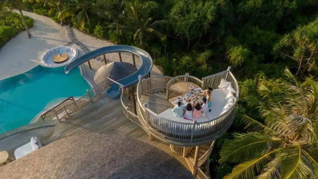 海上童趣乐园|索尼娃贾尼岛soneva jani_卧室_别墅_水滑梯