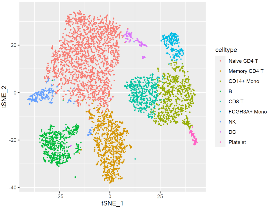 如何提取Seurat数据，绘制更加个性化的tSNE/UMAP图？_ggplot_as_绘图