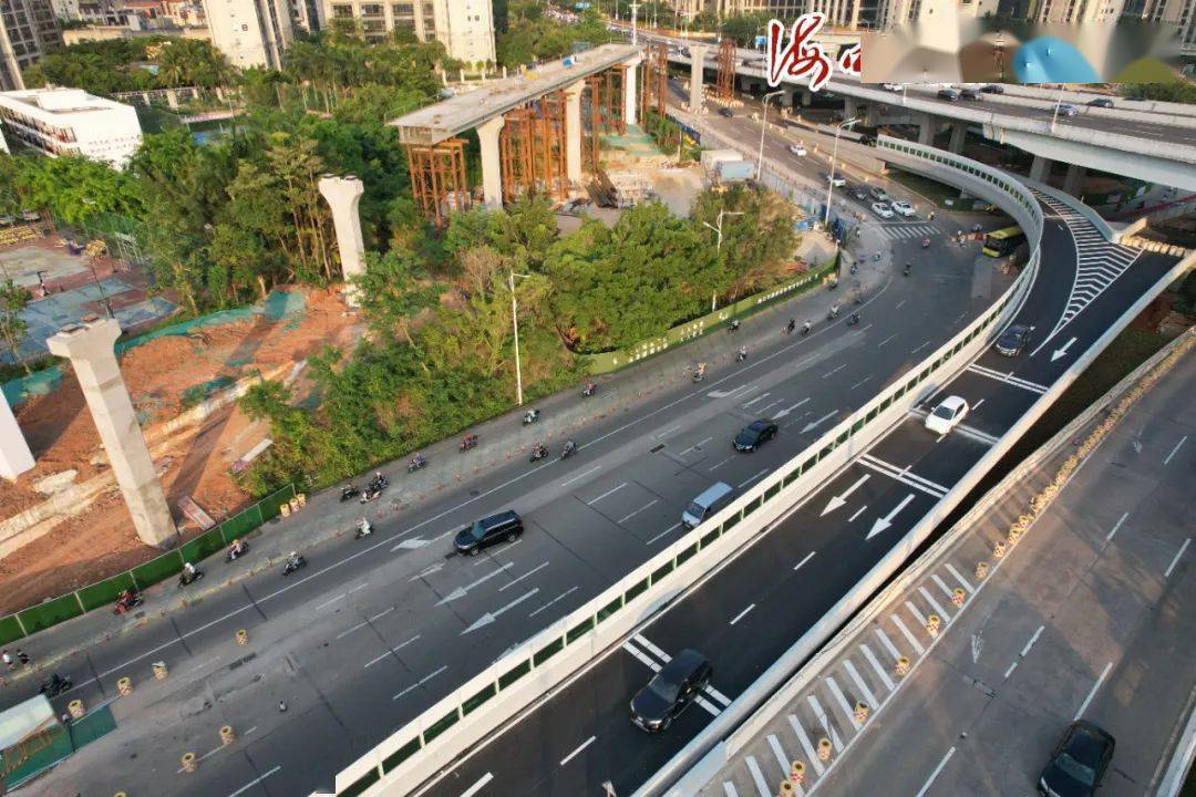 海口国兴大道右转南大桥匝道通车_交通_工程_媒体