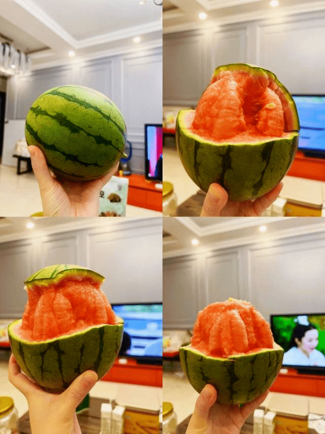 一起来体验"徒手剥西瓜"的快乐!_果肉_入口_白玉小