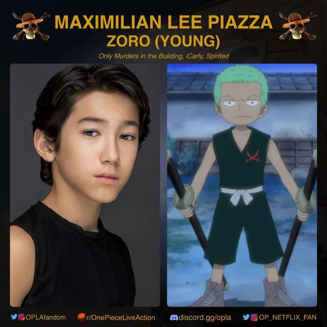 海贼王真人版索隆幼时与古伊娜演员公布_piazza_lee_audrey