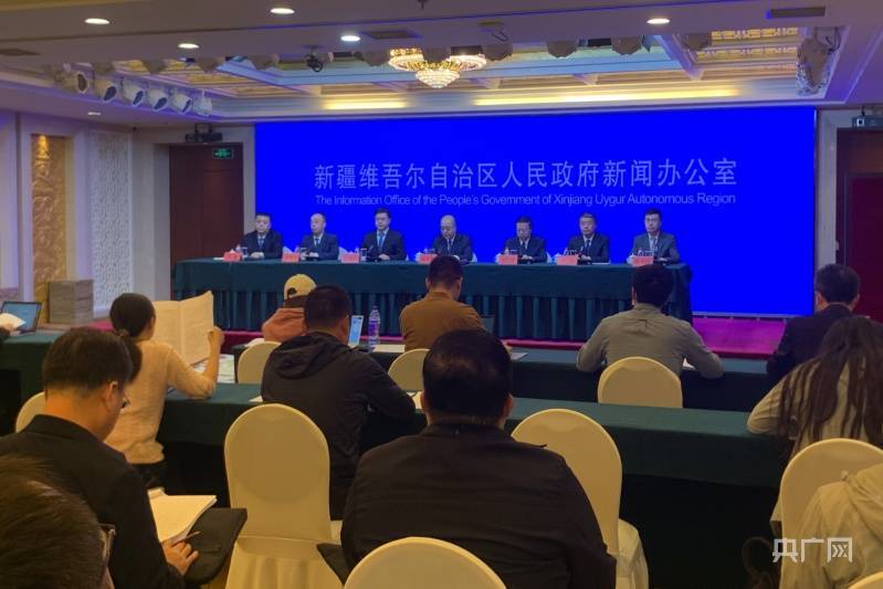 王丽 摄)发布会上,新疆维吾尔自治区党委组织部常务副部长邹令春介绍