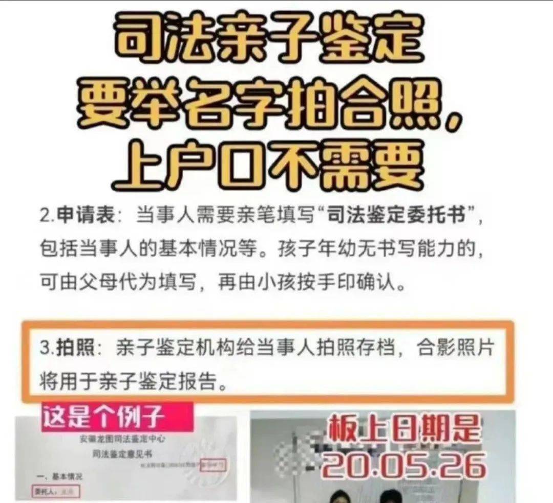 亲子鉴定照片图片