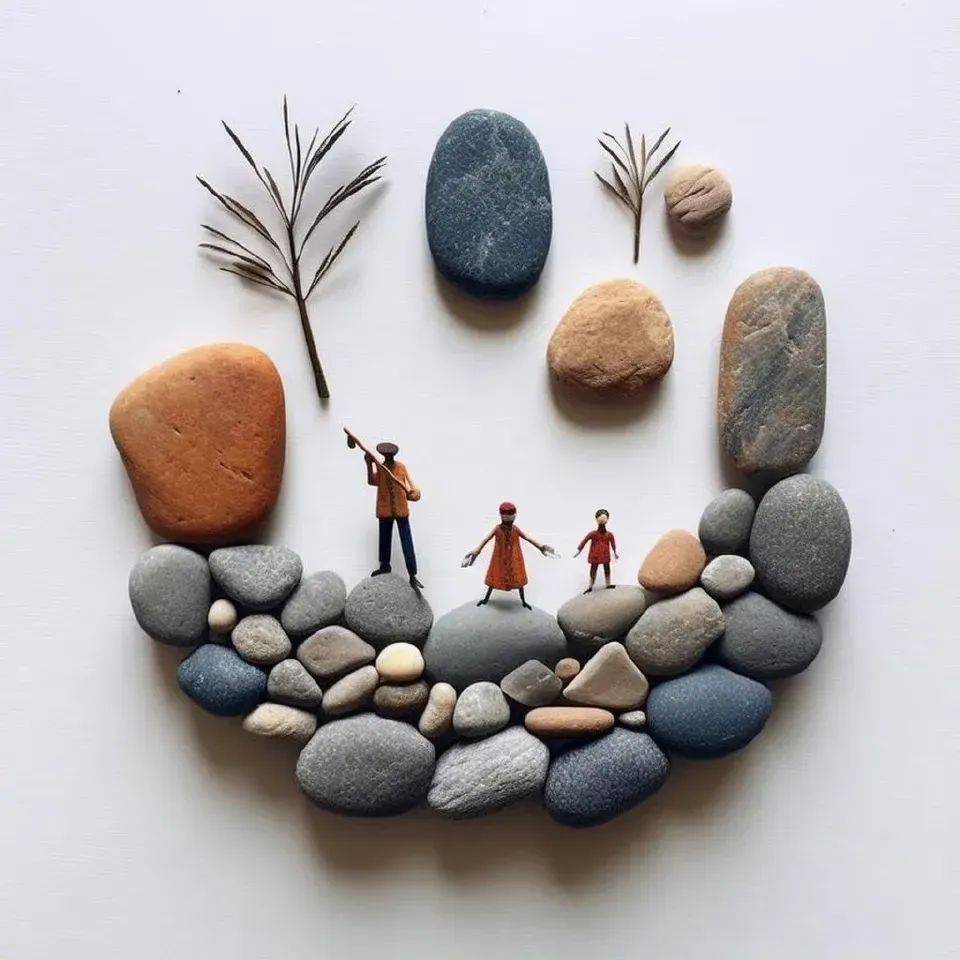 石头画:大自然的馈赠