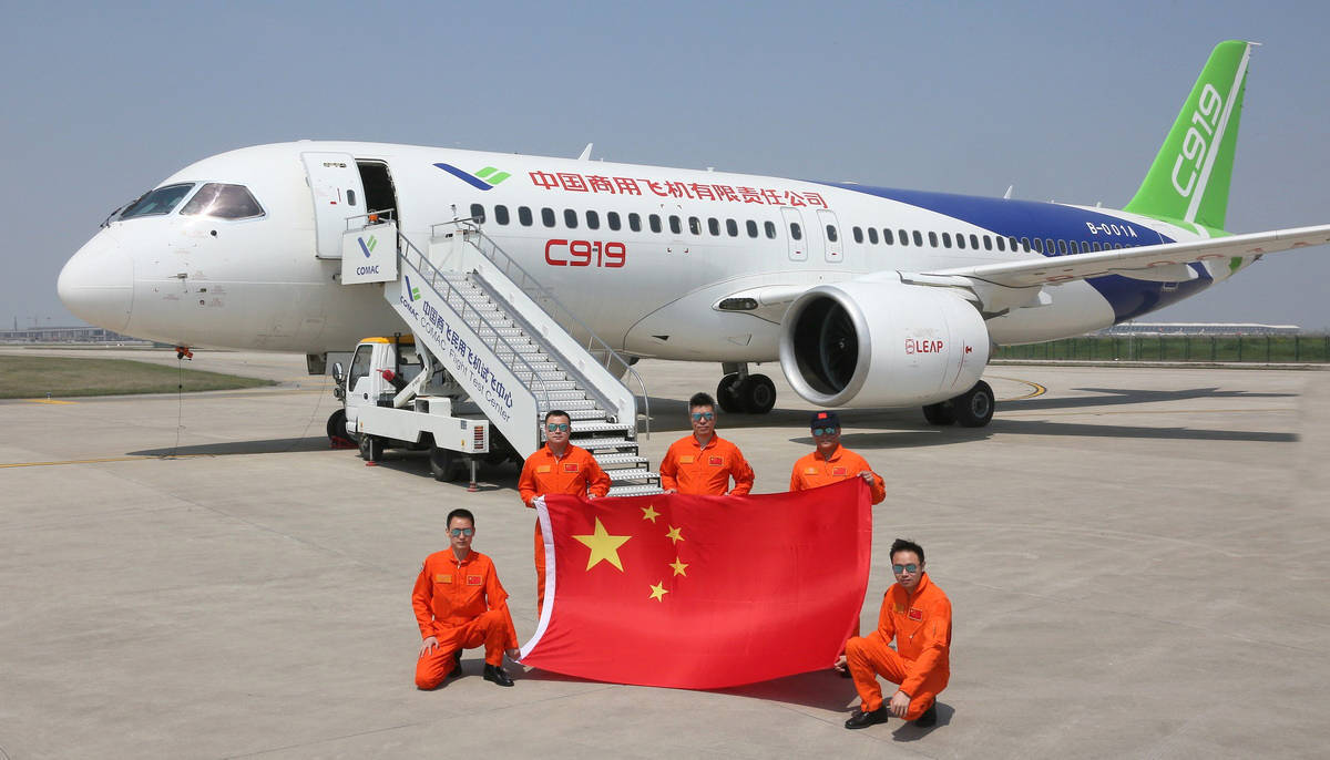 百图回顾c919的高光时刻_上海虹桥机场_客机_飞机