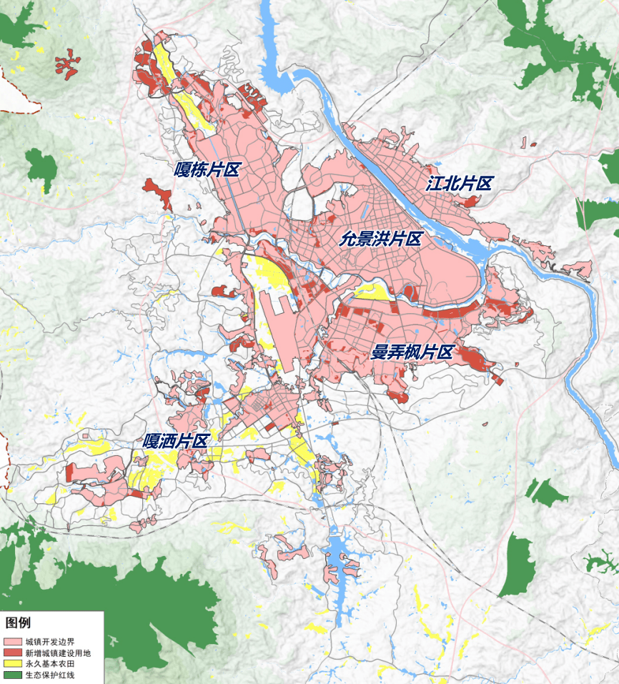 【县市动态】来看景洪市城市规划,了解全市域各地块相应功能_建设