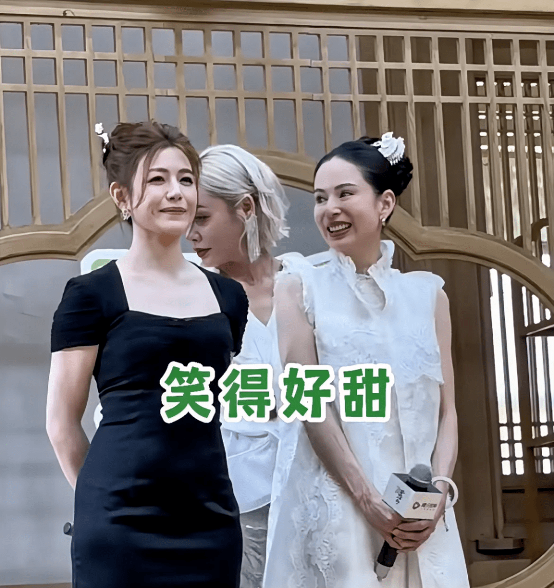 两代小龙女同框,陈妍希满肚子赘肉却甜美,李若彤保养虽好,但皮囊松弛