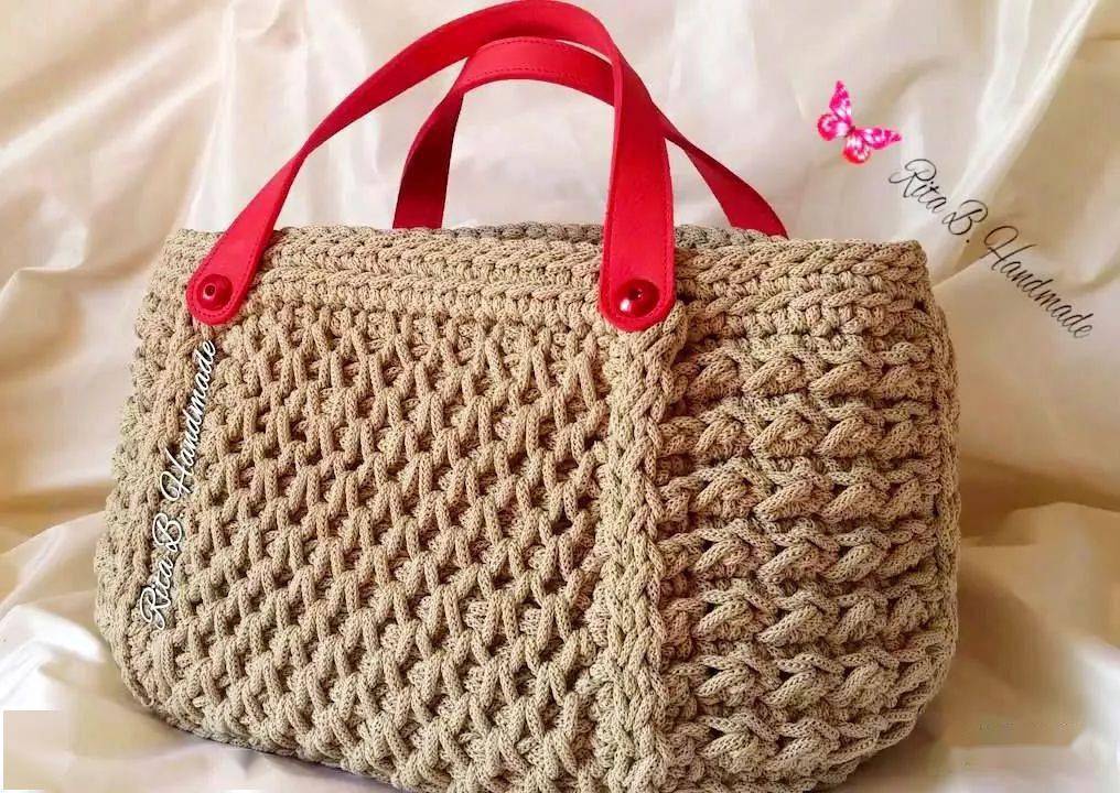 集颜值容量与一身,美丽钩针包包视频教程(全集)_宝贝_气质_增加了