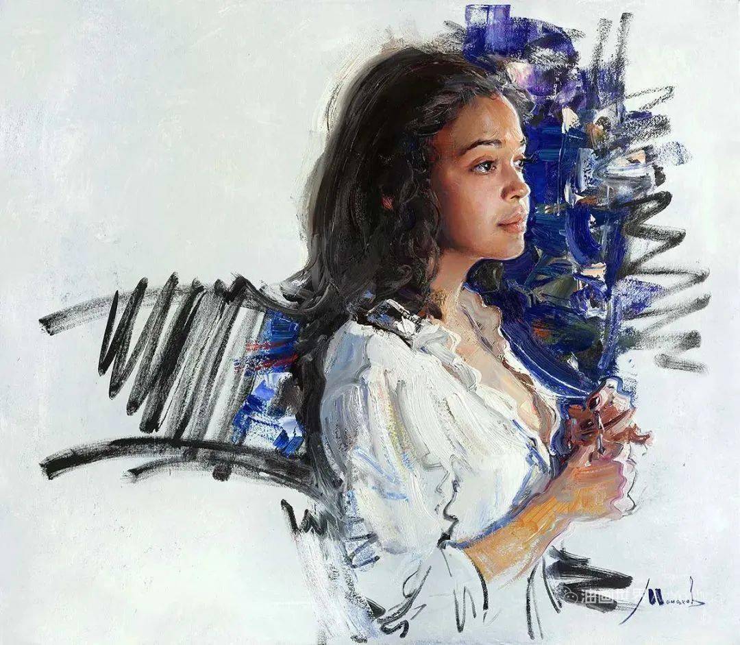 他的女人体作品,裸而不色,诱惑满满,大胆狂野中又不失细腻,爱了爱了