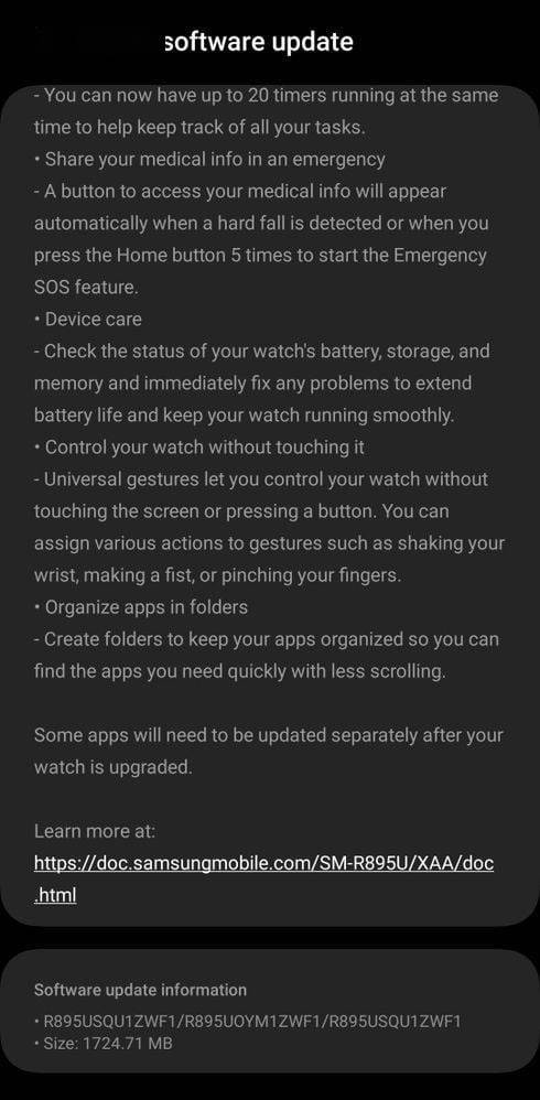 三星One UI 5 Watch Beta海外版开始推送 下载固件包大小为1.5GB