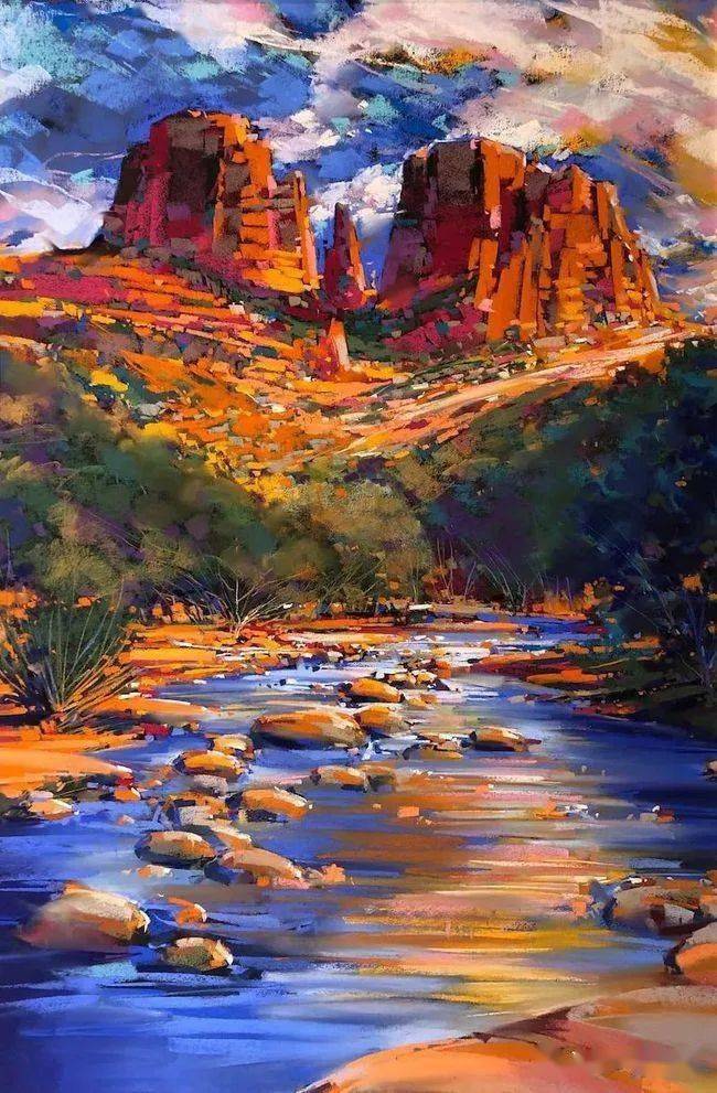 美国画家迈克尔·麦基风景画_作品