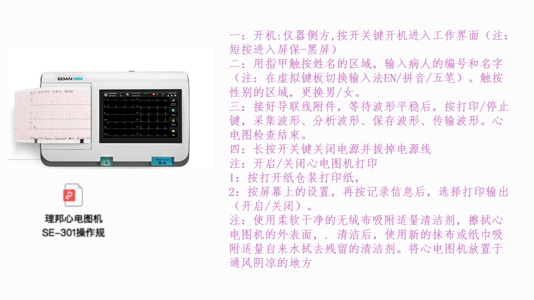 心电图操作流程 来自搜狐网