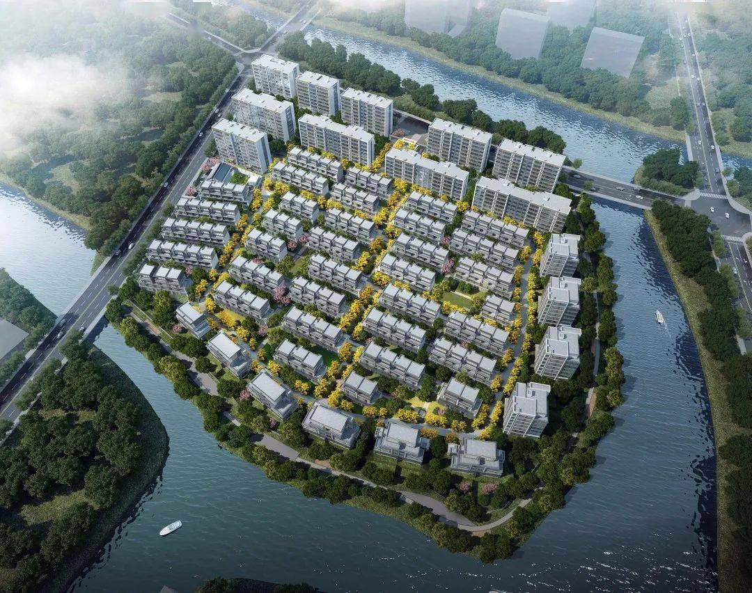 镜湖2个新盘规划公示,排屋,洋房,高层……_绍兴_地块_中心花园