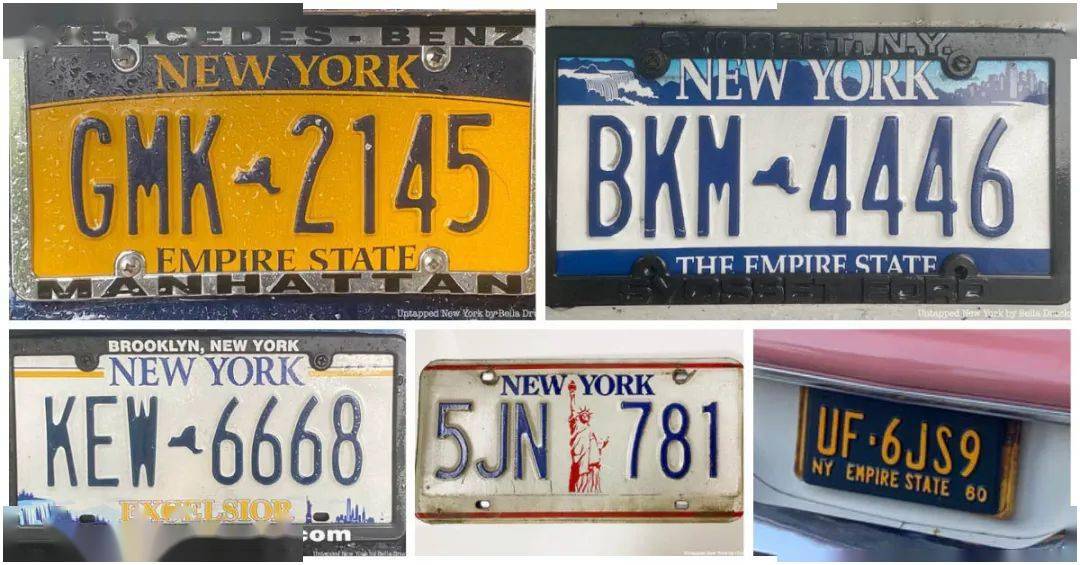 纽约车牌换新!一次推10个定制款,纽约市的长这样