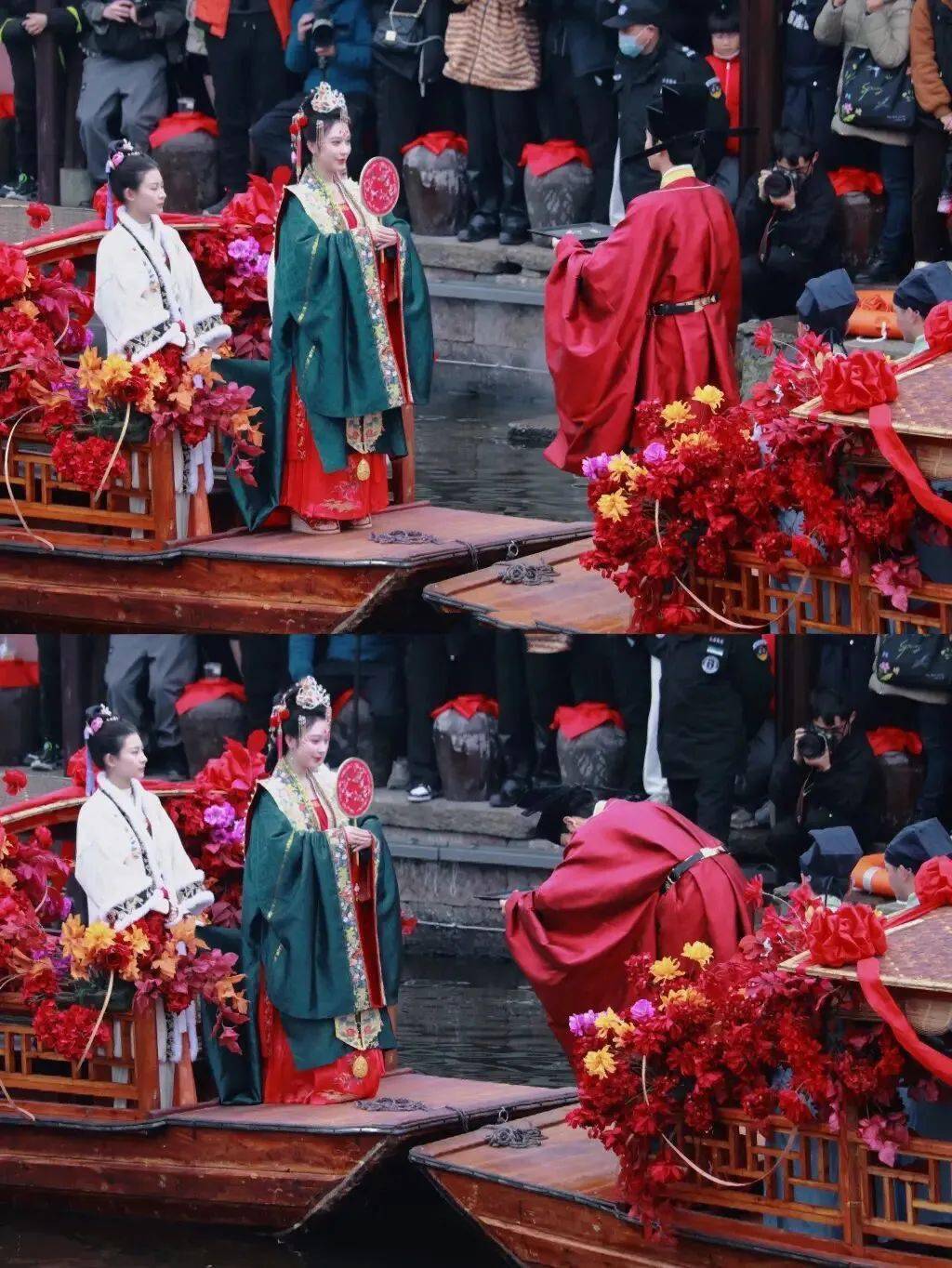 图:微博@电视剧梦华录于是就有了「低嫁穿红,高嫁穿绿」的现象出现.