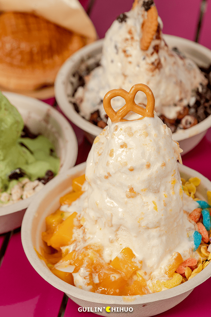 桂林独①家榴莲甜品专店出新品啦,「冰淇淋刨冰塔」香甜冰凉超多料!