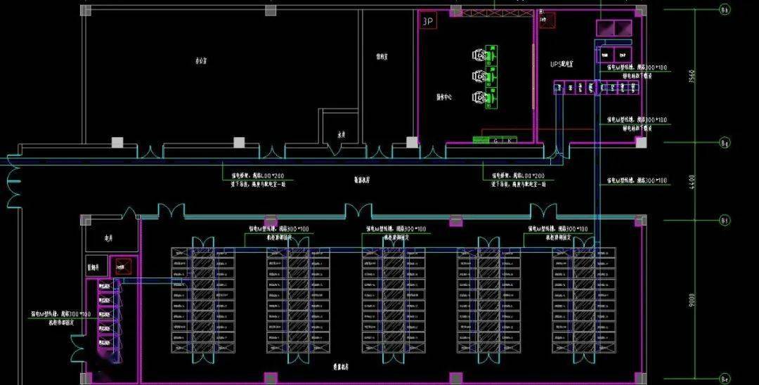 一套完整的b级弱电机房工程施工图纸,模块化机房设计_资料_智能化_薛