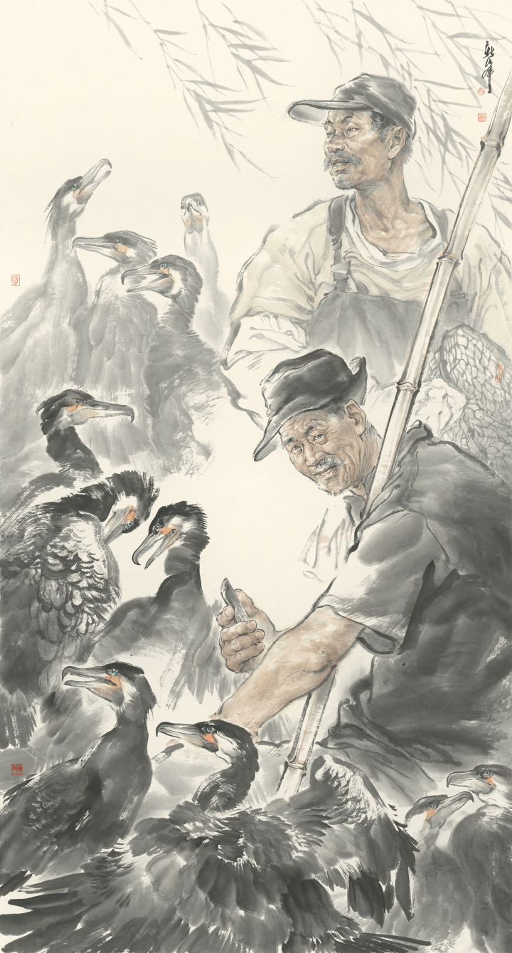 姚新峰 休渔季 97×180cm夏回 陕西写生 166×173cm李亚光 时代肖像