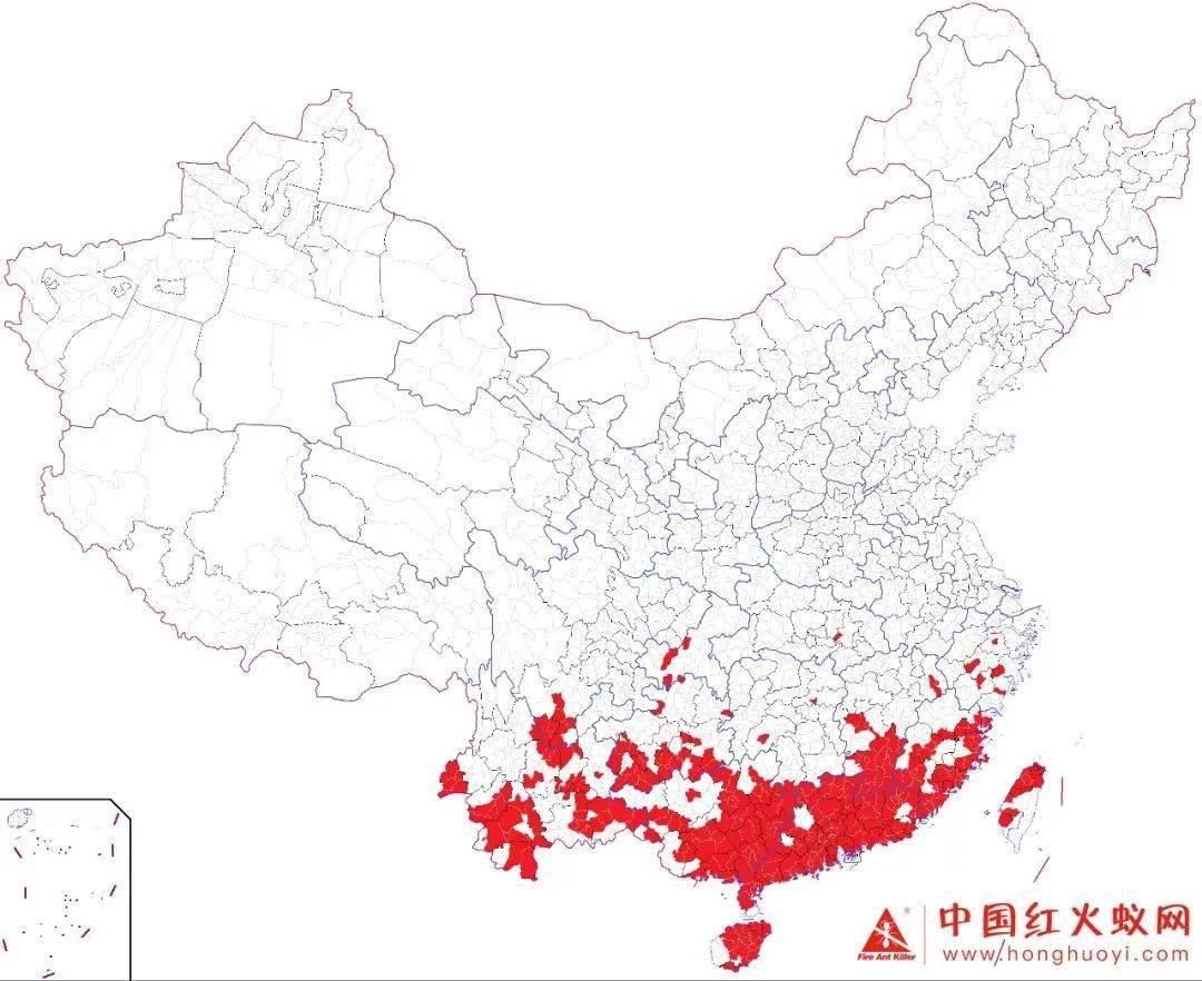 目前安徽省境内还未监测到红火蚁入侵.红火蚁是全国农业,林业