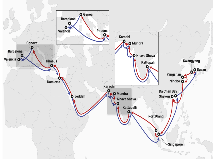 hmm推出连接远东,印度,中东和地中海的新服务