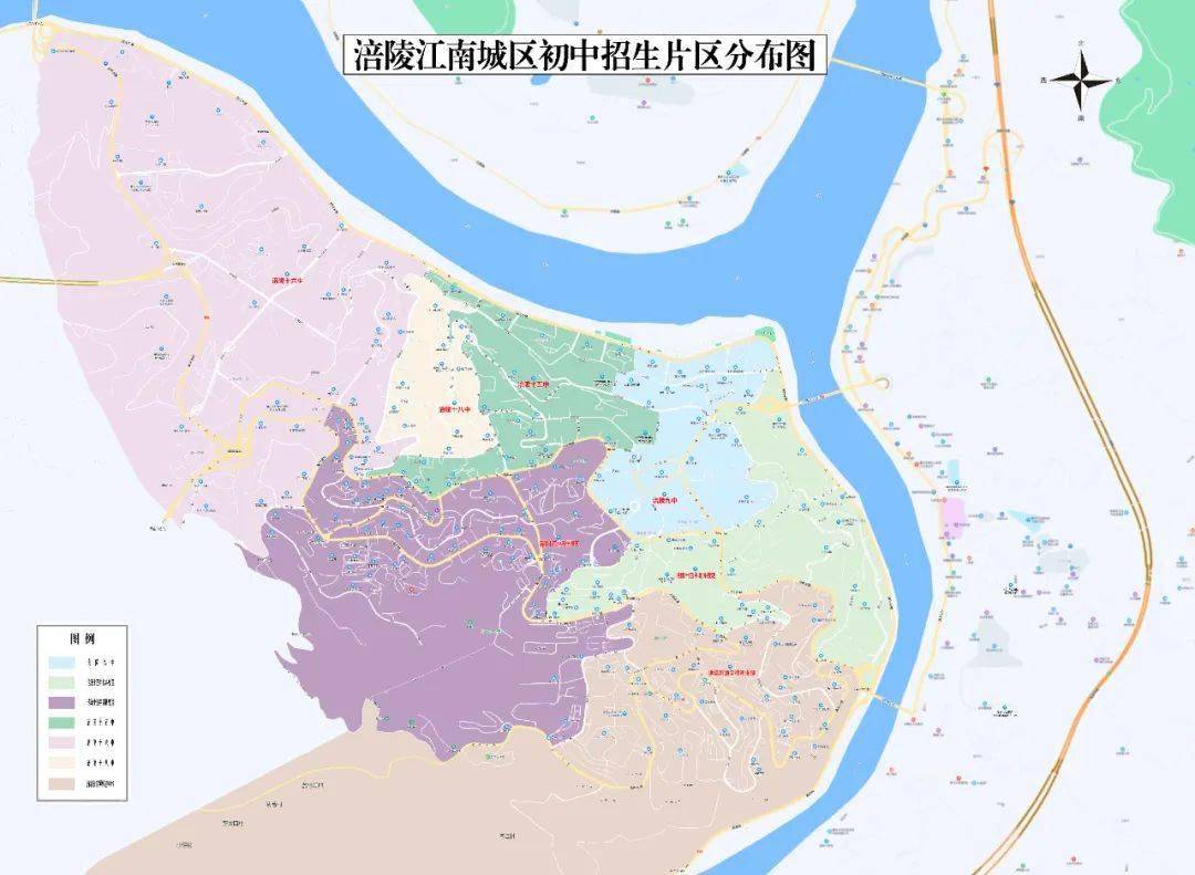 涪陵市区地图高清版图片