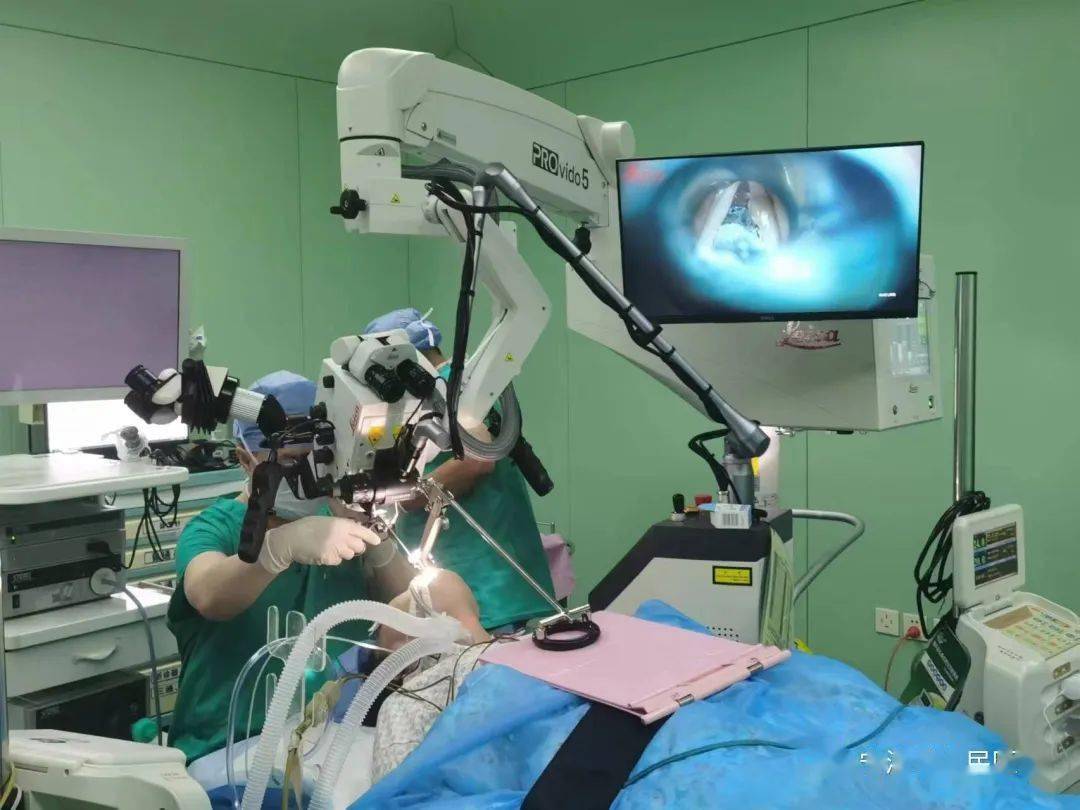 密切配合,连续开展了12例支撑喉镜显微镜下二氧化碳激光喉肿物切除术