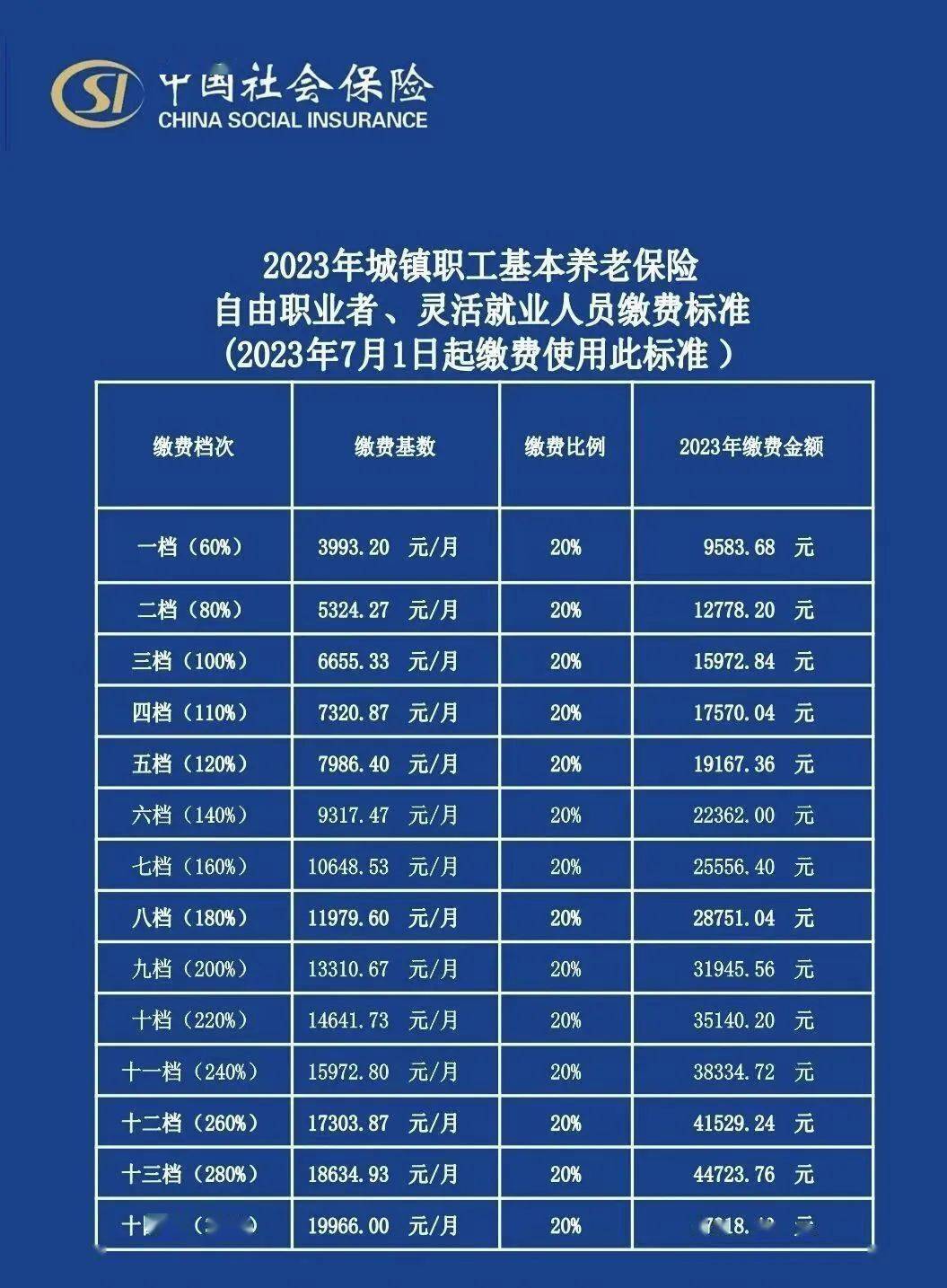 2022年社保缴费明细表图片