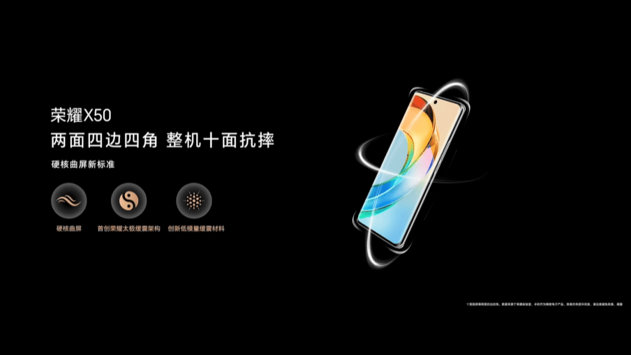 荣耀手机截图:荣耀 X50 手机亮相，整机十面抗摔