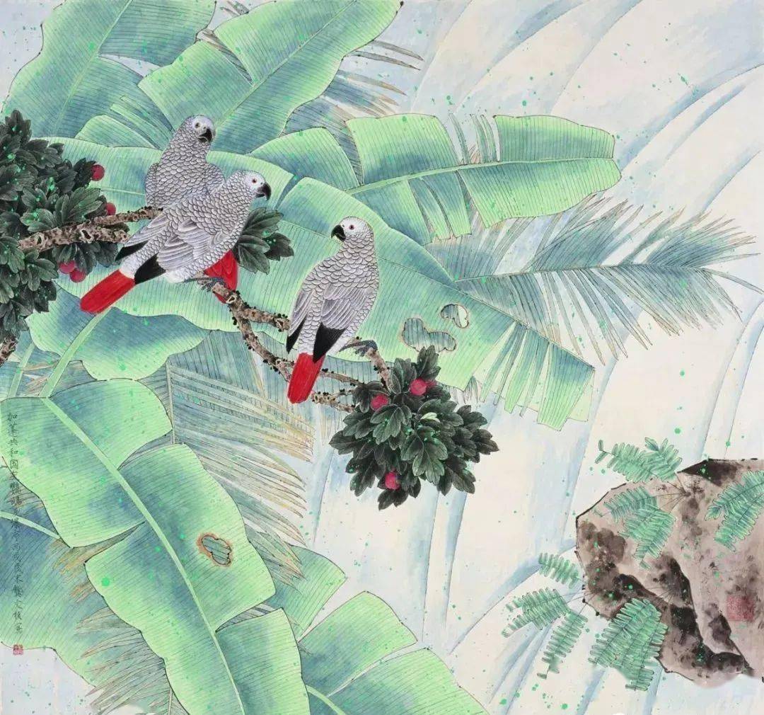 【中华文化】一组龚文桢的工笔花鸟画,清新典雅,太美太赞了_当代_中国