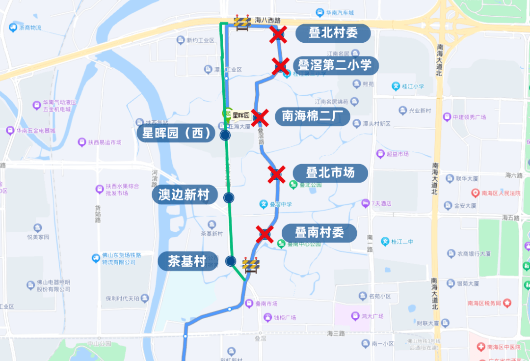临时绕行|关于公交121线路实施临时绕行的通告_叠北_星晖_市民