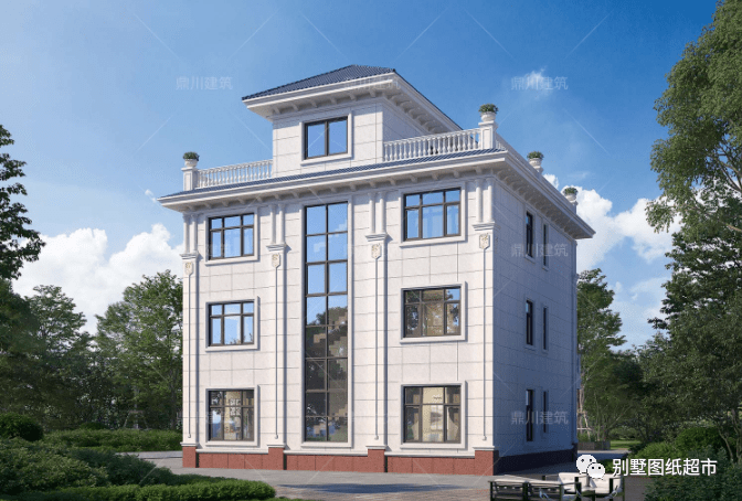 12米×13米三层别墅,商住两用,大气实用,农村建房主体49万